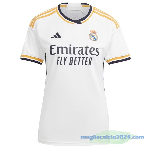 Prima Maglia Donna Real Madrid 2023 2024 Bianco Poco Prezzo