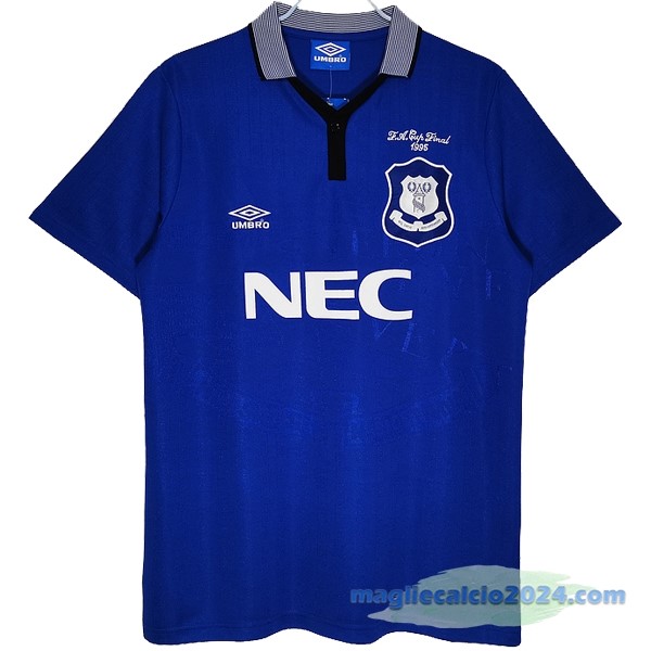 Prima Maglia Everton Retro 1995 Azul Poco Prezzo