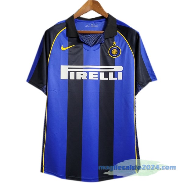 Prima Maglia Inter Milán Retro 2001 2002 Azul Poco Prezzo