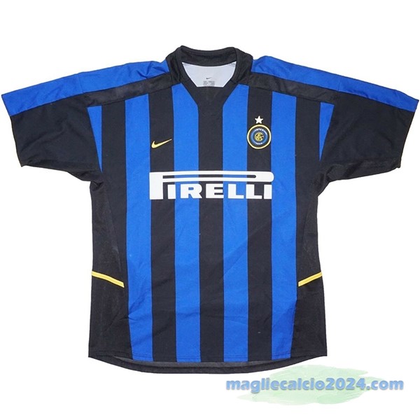 Prima Maglia Inter Milán Retro 2002 2003 Azul Poco Prezzo