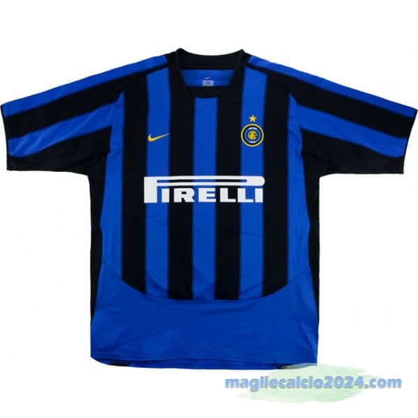 Prima Maglia Inter Milán Retro 2003 2004 Azul Poco Prezzo