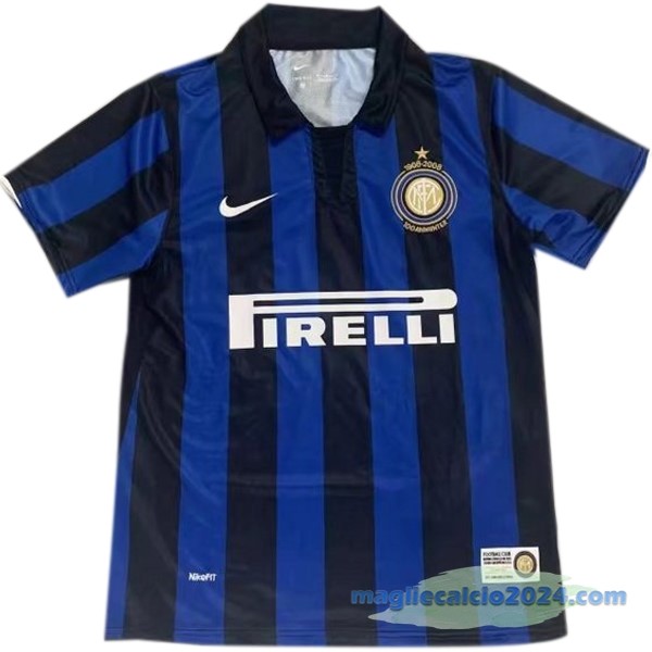 Prima Maglia Inter Milán Retro 2007 2008 Azul Poco Prezzo