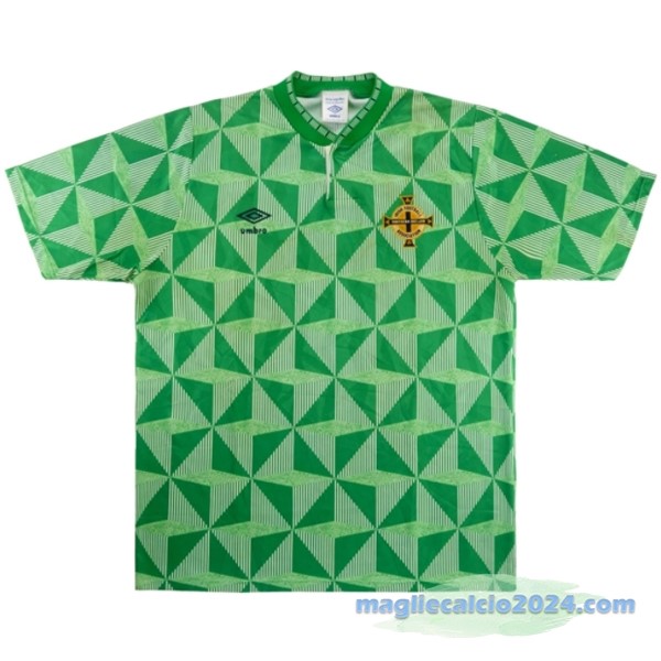 Prima Maglia Irlanda del Nord Retro 1990 1992 Verde Poco Prezzo