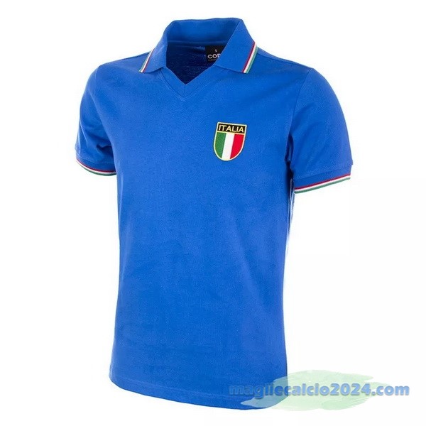 Prima Maglia Italy Retro 1982 Azul Poco Prezzo