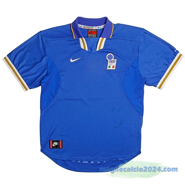 Prima Maglia Italy Retro 1996 Azul Poco Prezzo