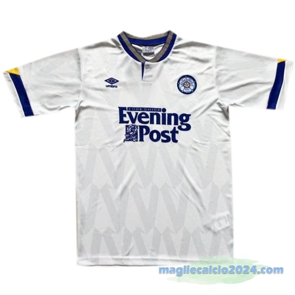 Prima Maglia Leeds United Retro 1991 1992 Bianco Poco Prezzo