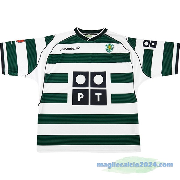 Prima Maglia Lisboa Retro 2002 2003 Verde Poco Prezzo