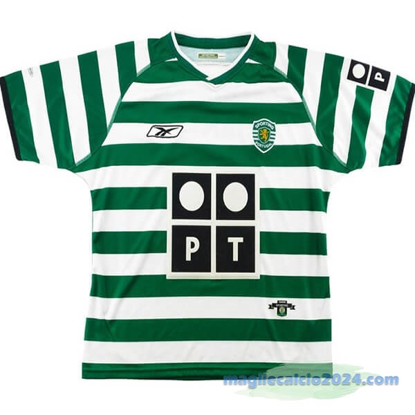 Prima Maglia Lisboa Retro 2003 2004 Verde Poco Prezzo