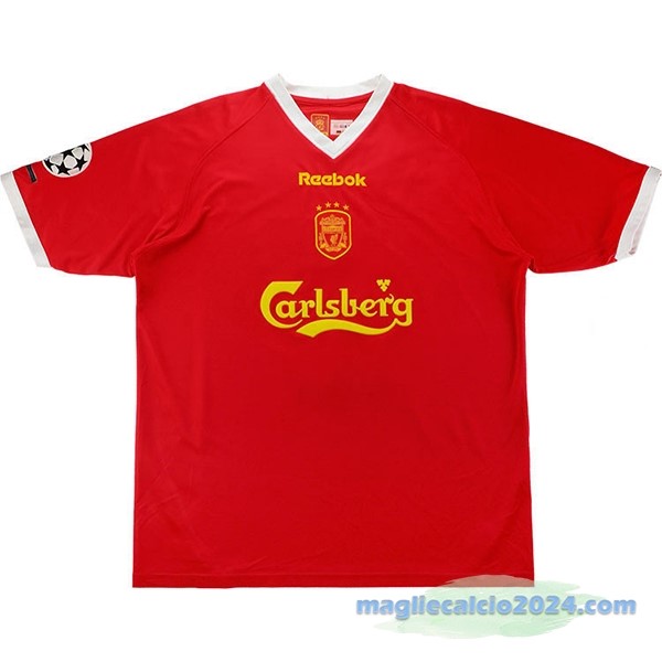 Prima Maglia Liverpool Retro 2001 2003 Rosso Poco Prezzo