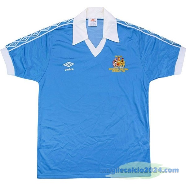 Prima Maglia Manchester City Retro 1981 Azul Poco Prezzo