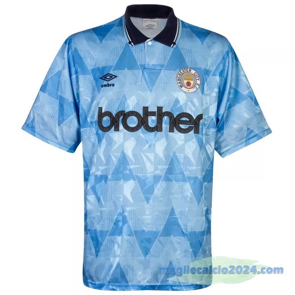 Prima Maglia Manchester City Retro 1989 Azul Poco Prezzo