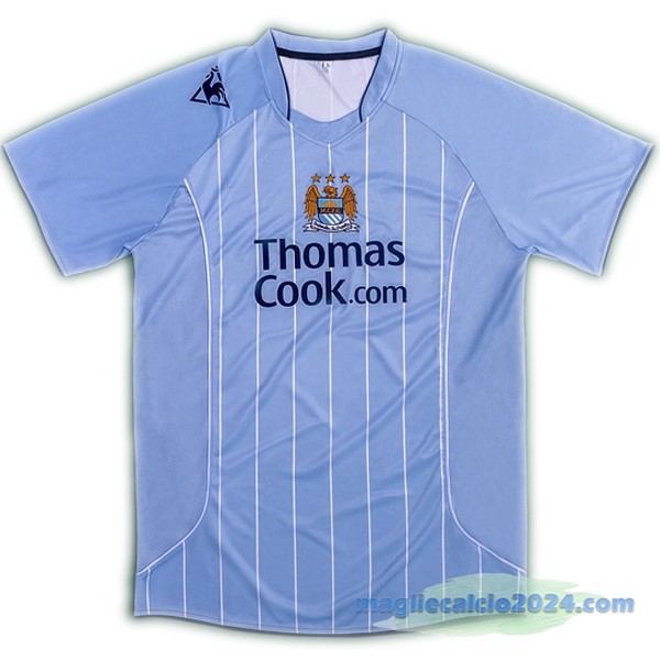 Prima Maglia Manchester City Retro 2007 2008 Azul Poco Prezzo