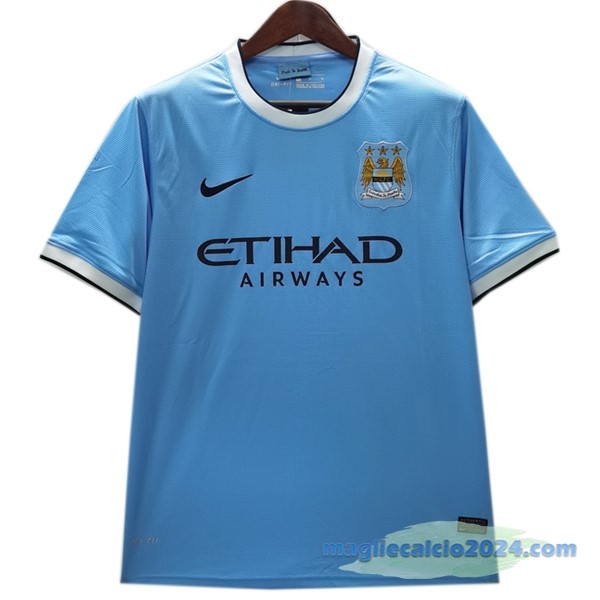 Prima Maglia Manchester City Retro 2013 2014 Azul Poco Prezzo