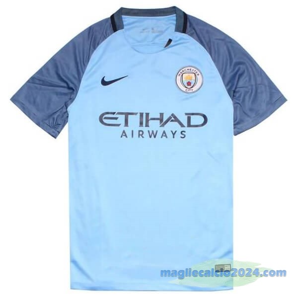 Prima Maglia Manchester City Retro 2016 2017 Azul Poco Prezzo