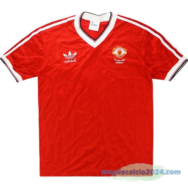 Prima Maglia Manchester United Retro 1983 Rosso Poco Prezzo