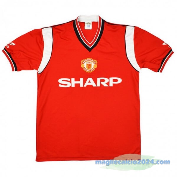 Prima Maglia Manchester United Retro 1984 1986 Rosso Poco Prezzo