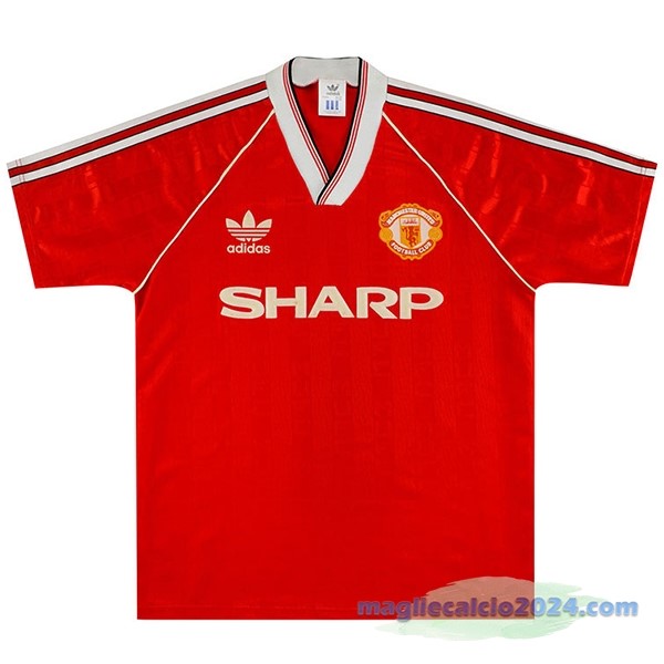 Prima Maglia Manchester United Retro 1988 1990 Rosso Poco Prezzo