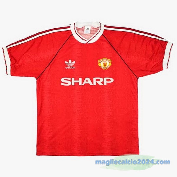 Prima Maglia Manchester United Retro 1990 1992 Rosso Poco Prezzo