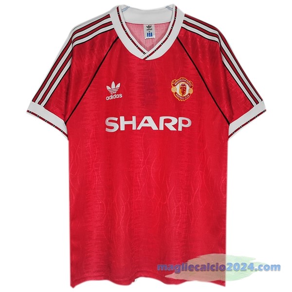 Prima Maglia Manchester United Retro 1991 1992 Rosso Poco Prezzo