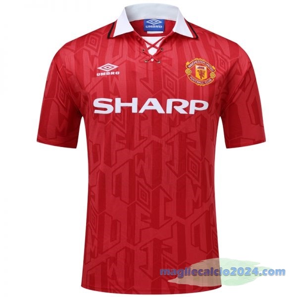Prima Maglia Manchester United Retro 1994 Rosso Poco Prezzo