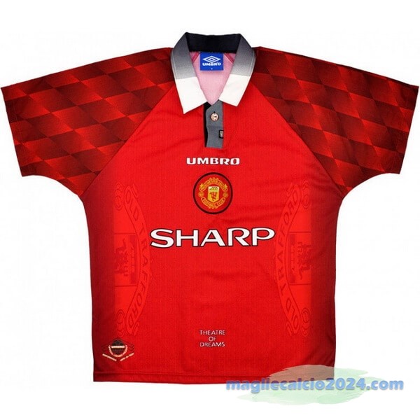 Prima Maglia Manchester United Retro 1996 1997 Rosso Poco Prezzo