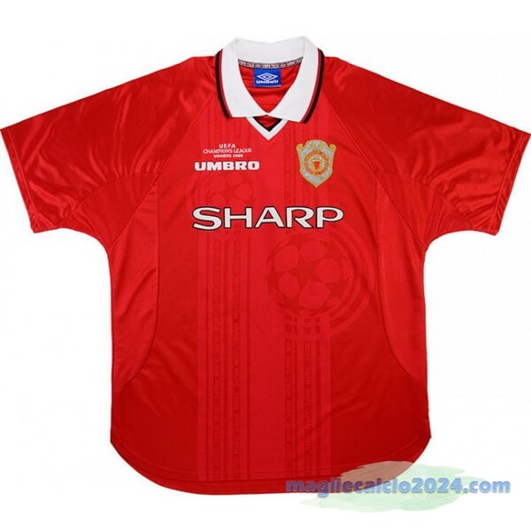 Prima Maglia Manchester United Retro 1999 2000 Rosso Poco Prezzo