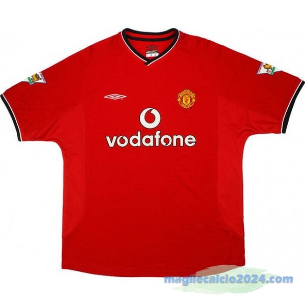 Prima Maglia Manchester United Retro 2000 2002 Rosso Poco Prezzo