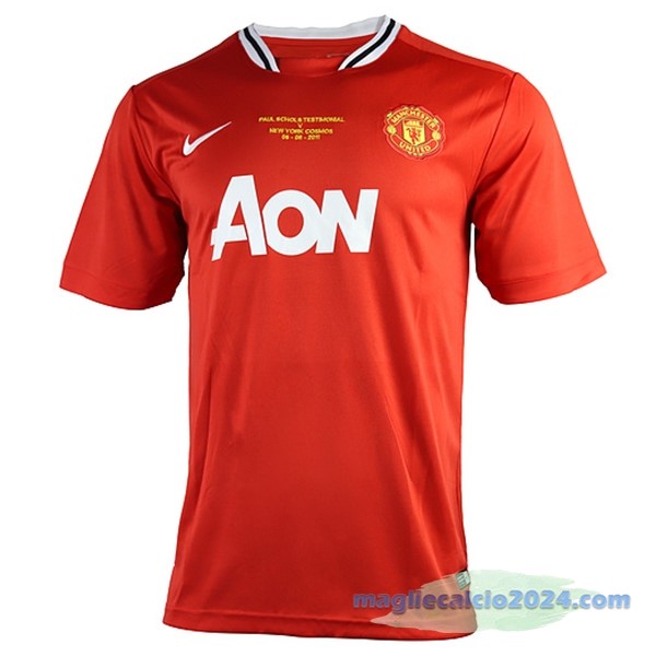 Prima Maglia Manchester United Retro 2011 2012 Rosso Poco Prezzo