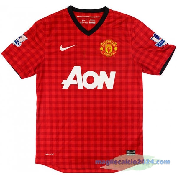 Prima Maglia Manchester United Retro 2012 2013 Rosso Poco Prezzo