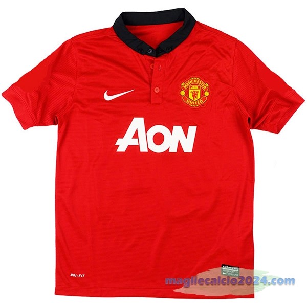 Prima Maglia Manchester United Retro 2013 2014 Rosso Poco Prezzo