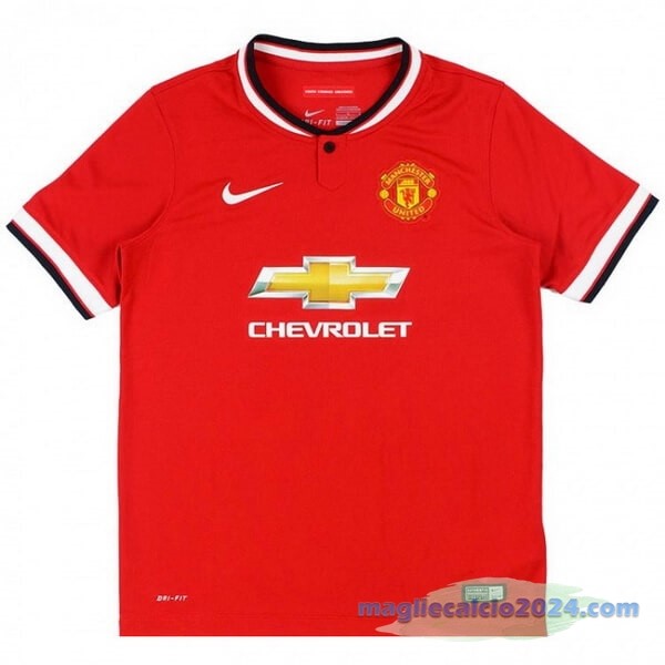 Prima Maglia Manchester United Retro 2014 2015 Rosso Poco Prezzo
