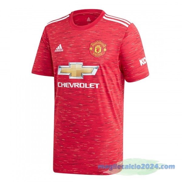 Prima Maglia Manchester United Retro 2020 2021 Rosso Poco Prezzo