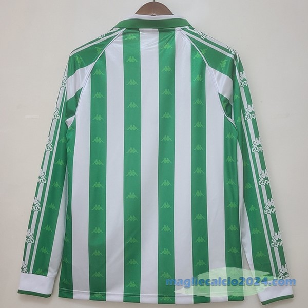 Prima Maglia Manica lunga Real Betis Retro 1995 1997 Verde Poco Prezzo