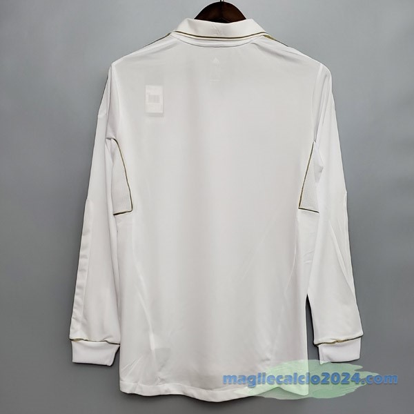 Prima Maglia Manica lunga Real Madrid Retro 2011 2012 Bianco Poco Prezzo