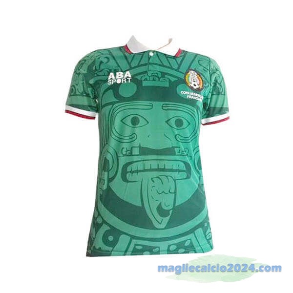 Prima Maglia Messico Retro 1998 Verde Poco Prezzo