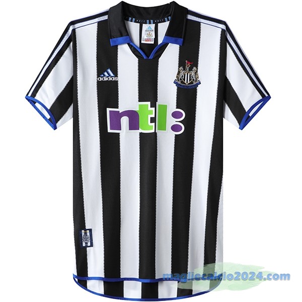 Prima Maglia Newcastle United Retro 2000 2001 Nero Bianco Poco Prezzo
