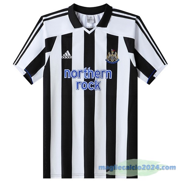 Prima Maglia Newcastle United Retro 2003 2005 Nero Bianco Poco Prezzo