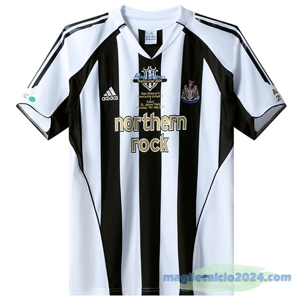Prima Maglia Newcastle United Retro 2006 Nero Bianco Poco Prezzo