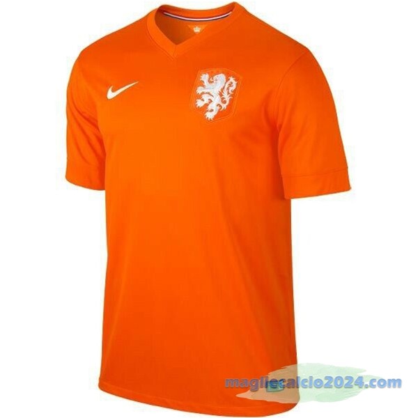Prima Maglia Paesi Bassi Retro 2014 Arancione Poco Prezzo