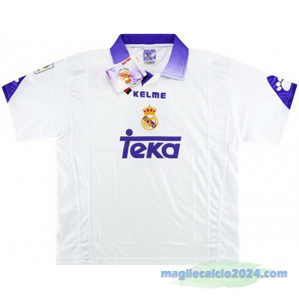 Prima Maglia Real Madrid Retro 1997 1998 Bianco Poco Prezzo