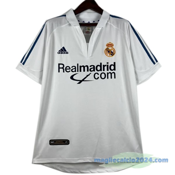Prima Maglia Real Madrid Retro 2001 2002 Bianco Poco Prezzo