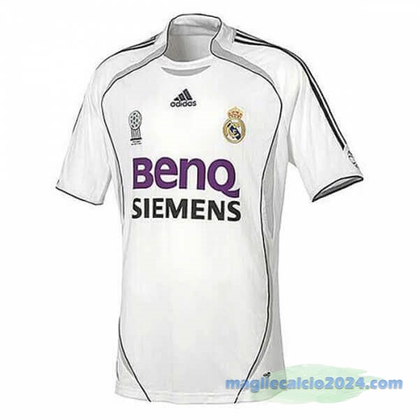 Prima Maglia Real Madrid Retro 2006 2007 Bianco Poco Prezzo