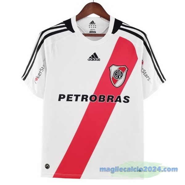Prima Maglia River Plate Retro 2009 2010 Bianco Poco Prezzo