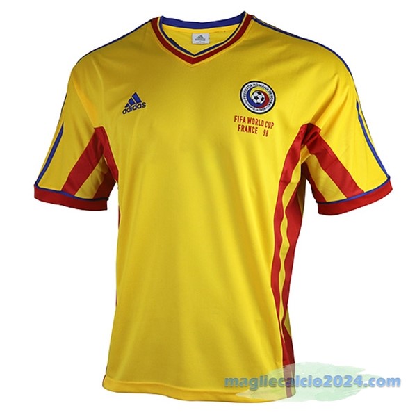 Prima Maglia Romania Retro 1998 Giallo Poco Prezzo