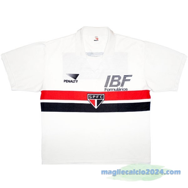 Prima Maglia São Paulo Retro 1991 Bianco Poco Prezzo