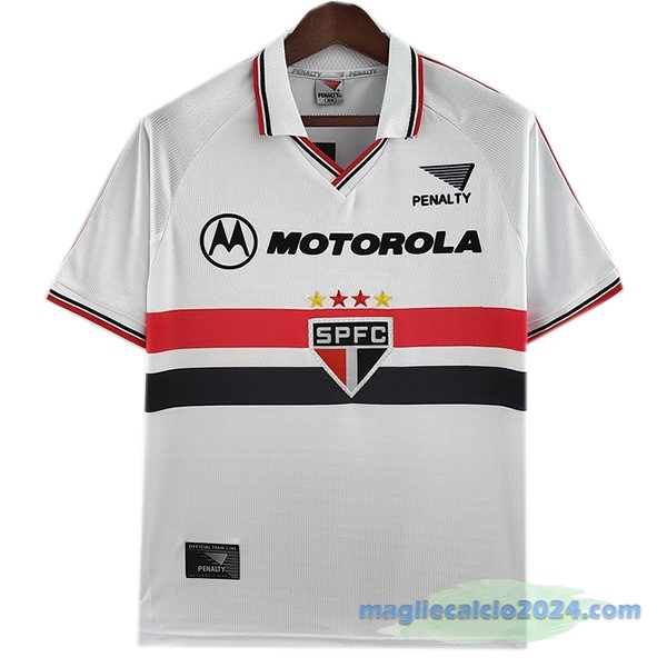 Prima Maglia São Paulo Retro 1999 Bianco Poco Prezzo