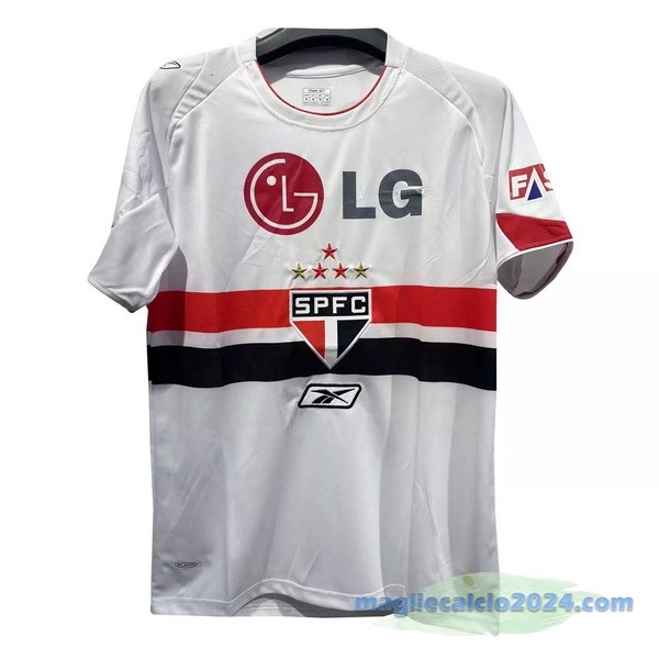 Prima Maglia São Paulo Retro 2007 2008 Bianco Poco Prezzo