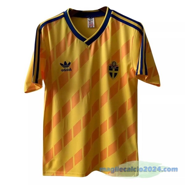 Prima Maglia Svezia Retro 1988 Giallo Poco Prezzo