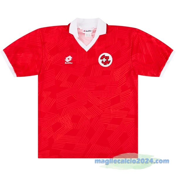 Prima Maglia Svizzera Retro 1994 Rosso Poco Prezzo