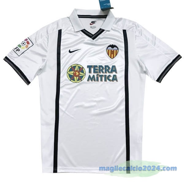 Prima Maglia Valencia Retro 2000 2001 Bianco Poco Prezzo